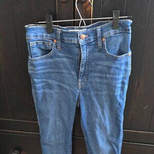 Madewell Women's Jeans Blue Size 27 - 10" High Rise Skinny Stretch Denim EUC